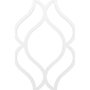 Small Villarreal Fretwork 3/8 in. x 2-2/3 ft. x 4 ft. White PVC Decorative Wall Paneling 1-Pack
