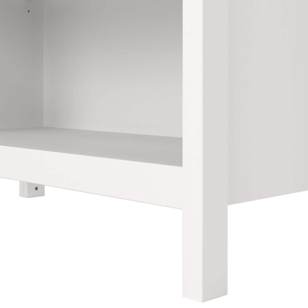 Madrid White Adjustable 6-Shelf Bookcase