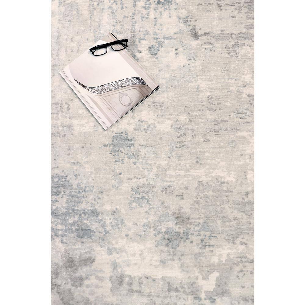 Elegance Abstract Gray Hand-Loomed Wool & Viscose 6' x 9' Rug
