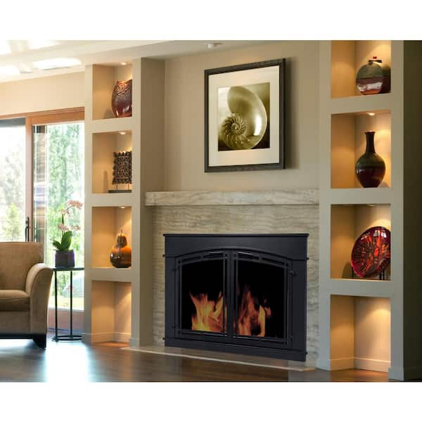 Pleasant Hearth Fieldcrest Extra Small Glass Fireplace Doors