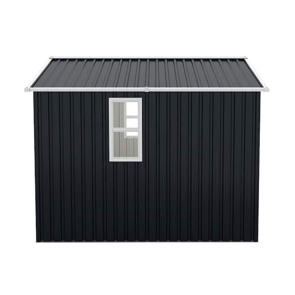 Noble House Eric 10 ft. W x 8 ft. D Dark Gray Metal Patio Outdoor