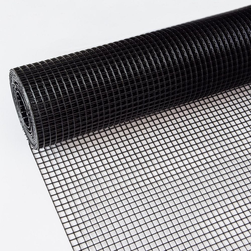 36 in.x50 ft. Metal Black PVC Coated Welded Wire Mesh Fence,2x3 in. 16 Gal.
