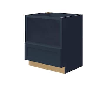 Avondale 30 in. W x 24 in. D x 34.5 in. H Ready to Assemble Plywood Shaker Base Kitchen Cabinet in Ink Blue