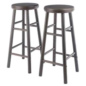 Shelby 29 in. Oyster Gray Backless Swivel Seat Bar Stool (Set of 2)