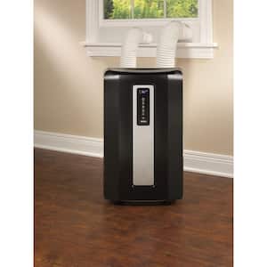12,000 BTU Portable Air Conditioner with Heat Pump and Dehumidifier in Black