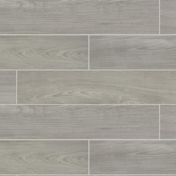 Daltile Regent Grove Ash Gray 8 in. x 47 in. Color Body Porcelain Floor ...