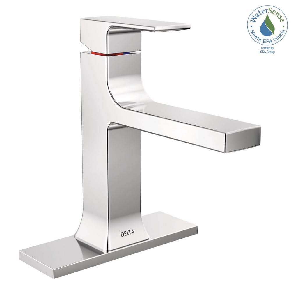 Velum Chrome Single Handle Bathroom Faucet with Drain Assembly