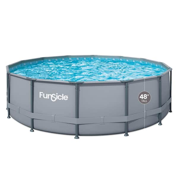 Funsicle Oasis 16 ft. Round 48 in. Deep Metal Frame Round Funsicle Oasis 16 ft. Round 48 in. Deep Metal Frame Round