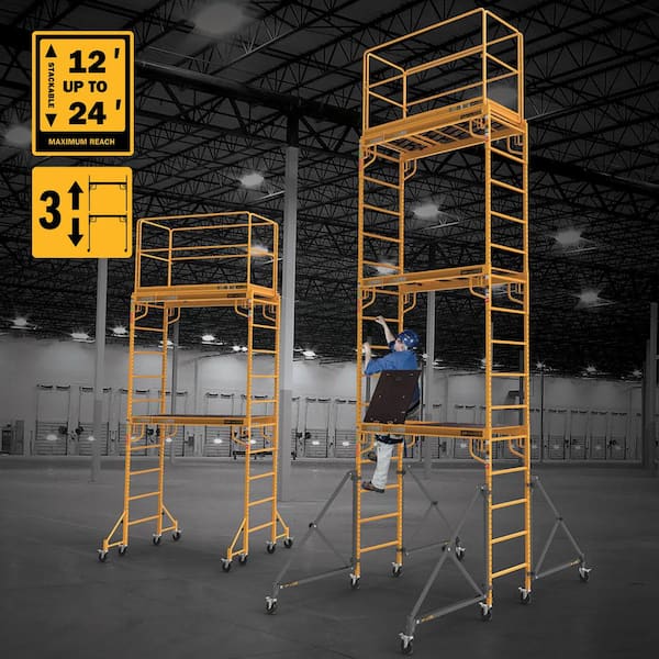 MetalTech - Safeclimb 6 ft. Baker Scaffold with Platform and Included Trap Door, 1250 lbs. Load Capacity