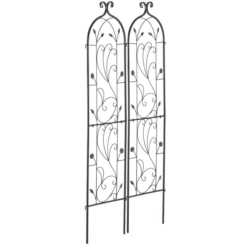 Garden Trellis for Climbing Plants, 60 x 15 in., 2 Packs Rustproof Metal Garden Flower Trellis, Climbing Rose Trellis price history on PriceWatchPro