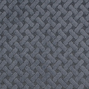 Ashridge Cove Deep Sea Blue 37 oz. Polyester Patterned Installed Carpet