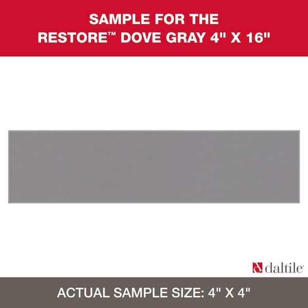 Daltile Restore Dove Gray 4 in. x 4 in. Glazed Ceramic Sample Tile