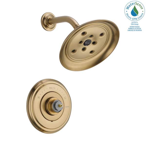 Delta Cassidy 1-Handle Shower Faucet Trim Kit in Champagne Bronze (Valve and Handles Not Included)