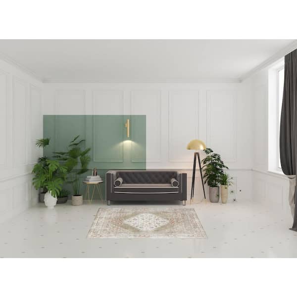 Sage 5 ft. x 7 ft. Oriental Power Loom Distressed Washable Area Rug