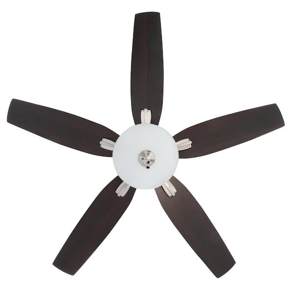 Newsome 52 in. Indoor Brushed Nickel Bowl Light Kit Ceiling Fan