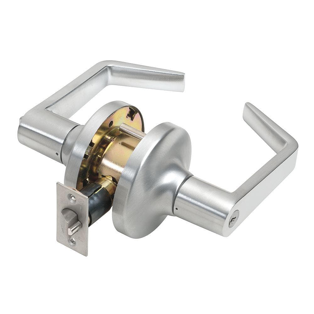 Cortland Grade 2 Heavy-Duty Entry Lever  Satin Chrome