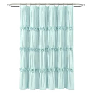 72 in. x 72 in. Blue Single Darla Shower Curtain