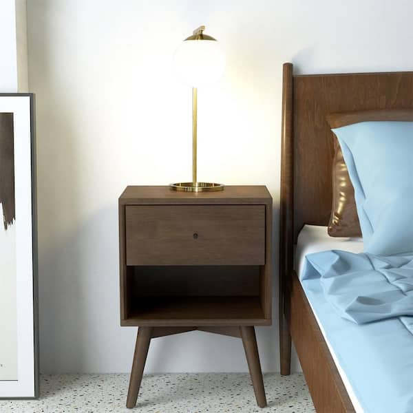 20 in. Gold Modern Table Lamp with White Glass Globe, Desk Light Bedside Lamp for Living Room Office Nightstand