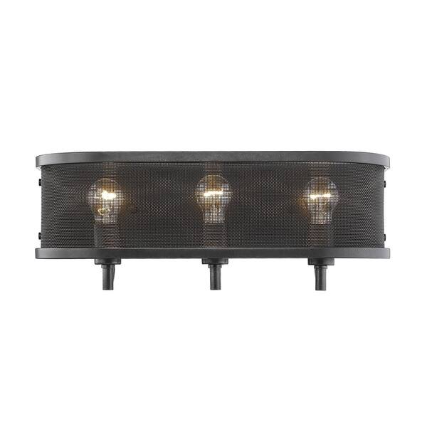 Golden Lighting Colson EB 3-Light Etruscan Bronze Bath Light