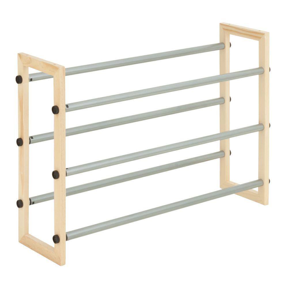 metal wood shoe rack
