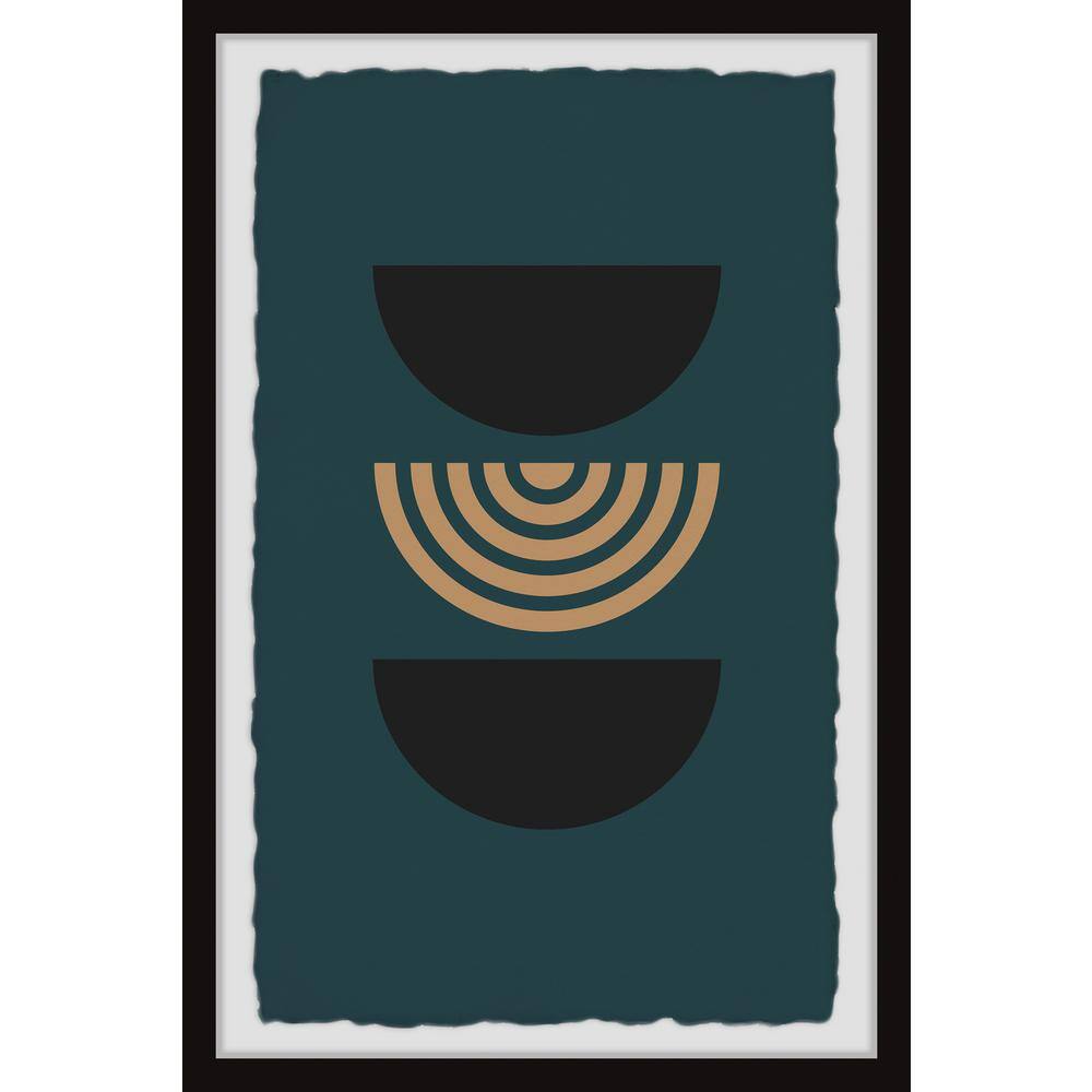 Half-Circle Anomaly by Marmont Hill Framed Abstract Art Print 24 in. x 16 i