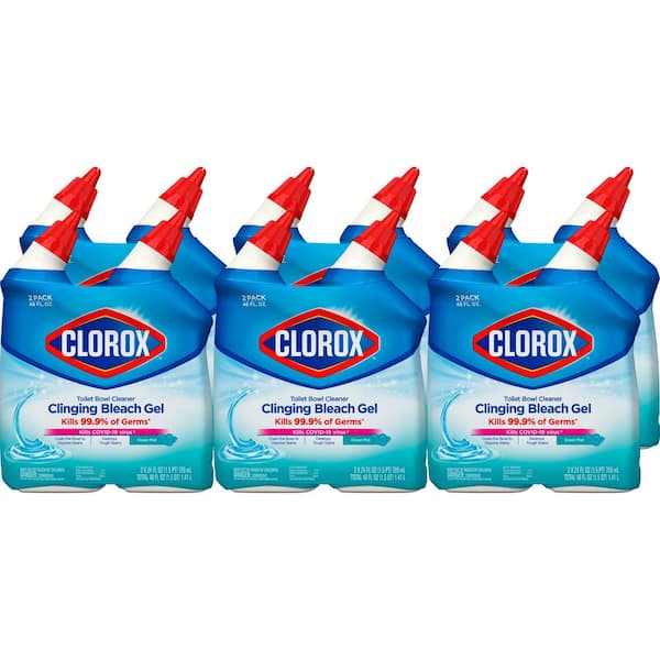 Clorox 24 oz. Ocean Mist Toilet Bowl Cleaner Clinging Bleach Gel (6-Pack) (2-Count)