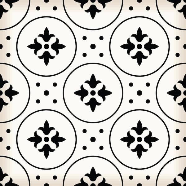 MI ALMA Black B9 6 in. x 6 in. Vinyl Peel and Stick Tile (24-Tiles, 6 sq. ft. /Pack)