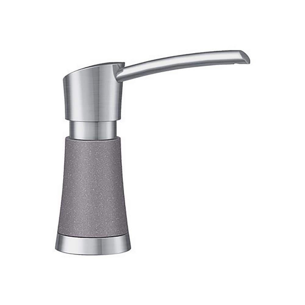 Artona Deck-Mounted Soap and Lotion Dispenser in Metallic Gray and Stainles