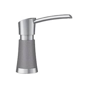 Artona Deck-Mounted Soap and Lotion Dispenser in Metallic Gray and Stainless