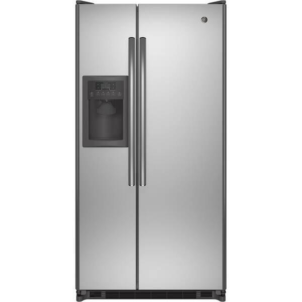 GE 33.5 in. W 21.8 cu. ft. Side By Side Refrigerator in Stainless Steel