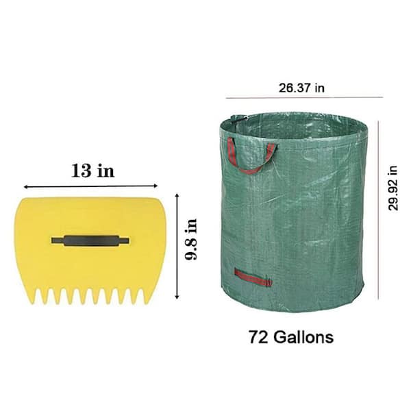 3 pcs 72 Gallon Garden Bags Reusable Heavy-duty Lawn Pools Garden