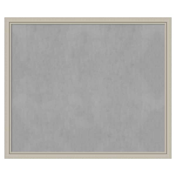 Amanti Art Romano Silver Narrow 51.75 in. x 43.75 in. Framed Magnetic Board