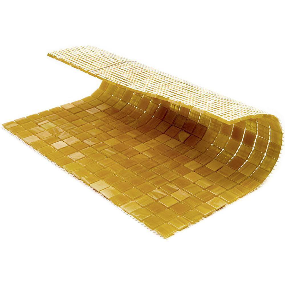 Butter Beige Glass Mosaic Wall and Floor Tile