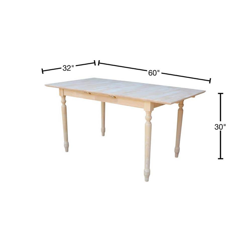Elegant French Country Style Extendable Dining Table in Unfinished Wood