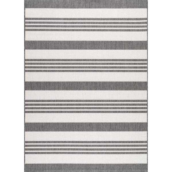 nuLOOM Robin Beige 8 ft. 6 in. x 12 ft. Indoor/Outdoor Patio Area Rug ...