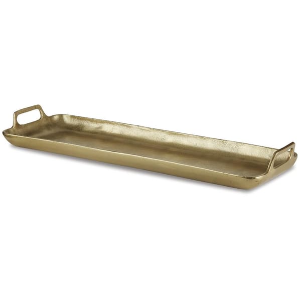 Signature DESIGN BY ASHLEY Posy Gold Finish Tray