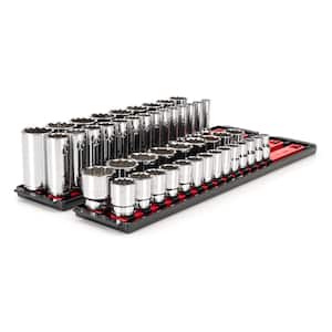 1/2 in. Drive 12-Point Socket Set with Rails (10 mm-32 mm) (46-Piece)