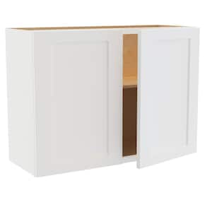 Newport Pacific White Painted Plywood Shaker Stock Assembled Wall Kitchen Cabinet 12 in. x 24 in. x 33 in. Soft Close