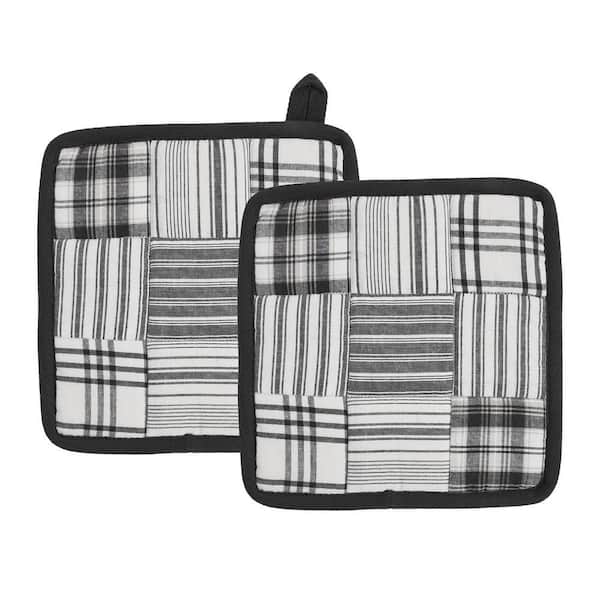 Sawyer Mill Cotton Black Potholder (2-Pack)