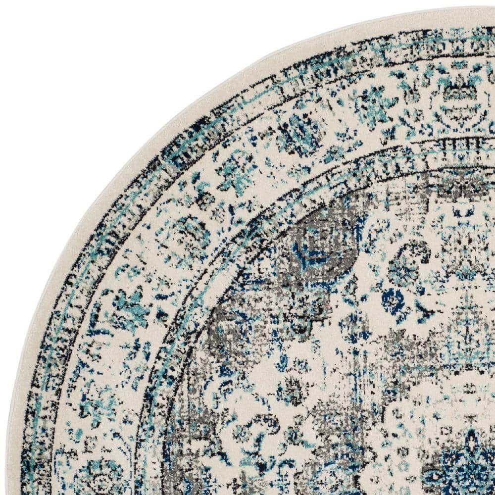 Evoke 8 ft. x 10 ft. Gray/Ivory Border Area Rug - thumbnail 7