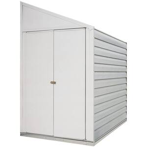 Yard Saver 4 ft. W x 10 ft. D White Galvanized Metal Storage Shed