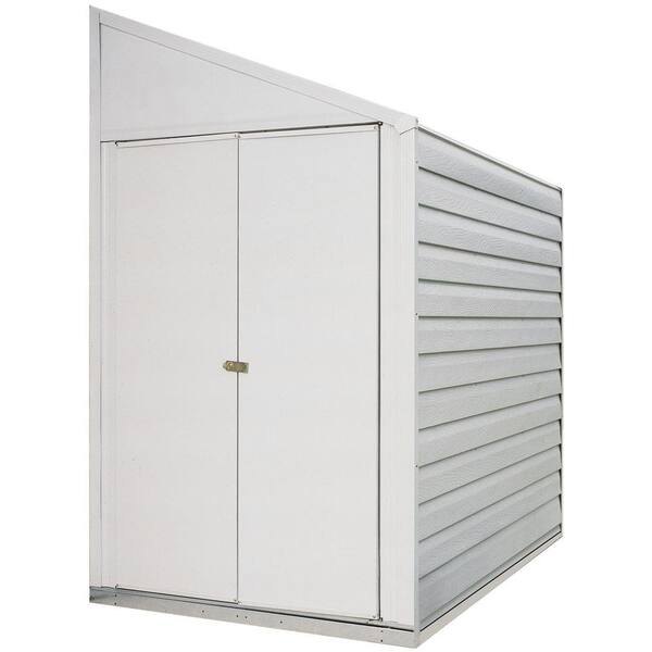 Arrow Yard Saver 4 Ft W X 10 D White Galvanized Metal Storage Shed Ys410 Galvanized Metal Storage Shed Ys410, Storage Shed Home Depot Metal