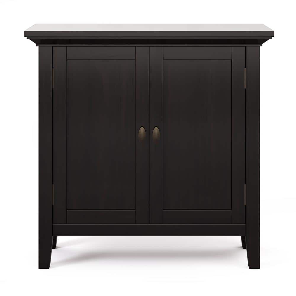 Hickory Brown Solid Wood 32" Transitional Low Storage Cabinet