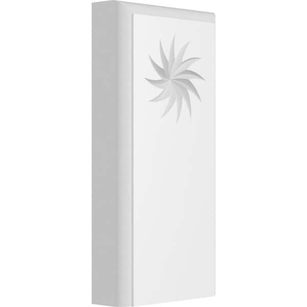 Ekena Millwork 2-1/2 in. W x 5 in. H x-3/4 in. P Standard Foster Spiral Plinth Block With Rounded Edge