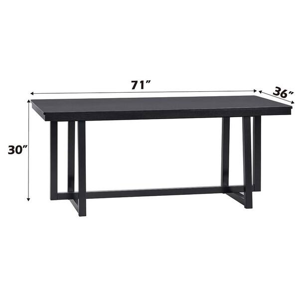Acme Furniture Jefrey Black Wood Double Pedestal Dining