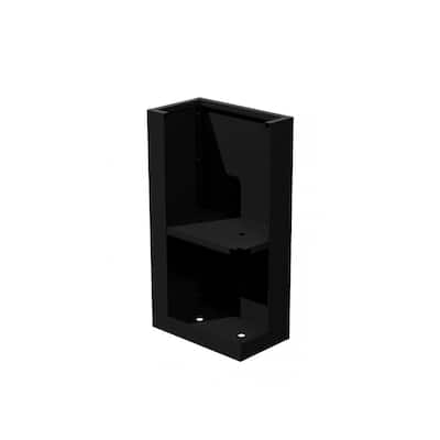 30 in. H x 16 in. W Black Metal Planter Box with Drainage Hole Modern Garden Yard Outdoor Planters for Patio