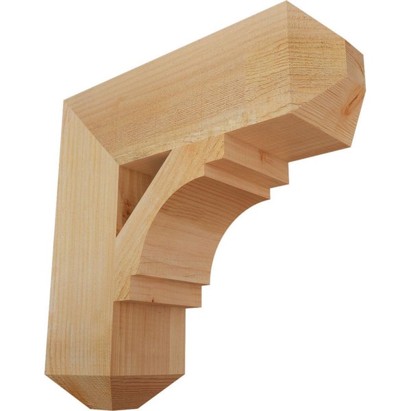 Ekena Millwork 6 in. x 20 in. x 20 in. Douglas Fir Merced Craftsman Rough Sawn Bracket