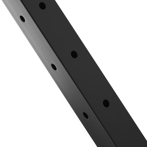 SKYSHALO Cable Railing Post, 42 x 1 x 2 in. Steel L-Shaped Hole Corner Railing Post, 12 Holes, Stair Railing Kit, SUS304, Black