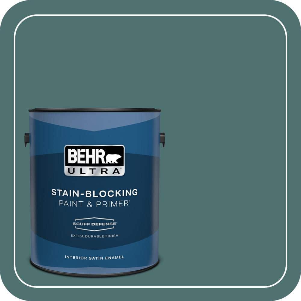 1 gal. #S440-6 Tealish Extra Durable Satin Enamel Interior Paint & Primer price history on PriceWatchPro