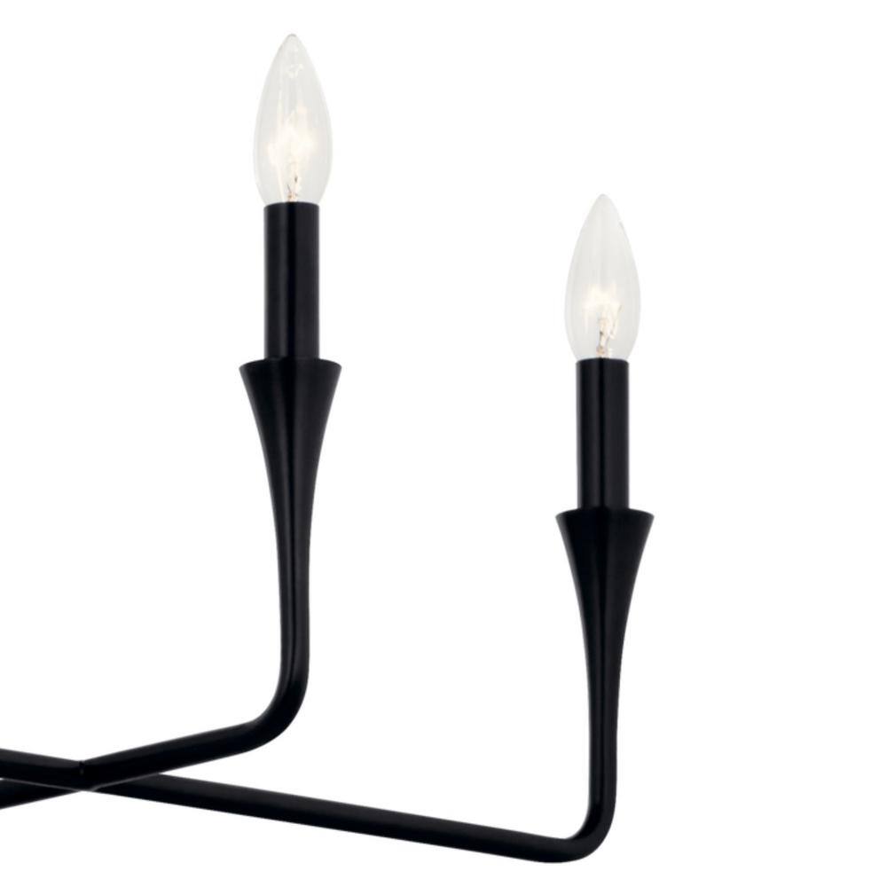 Alvaro Black 8-Light Modern Linear Chandelier
